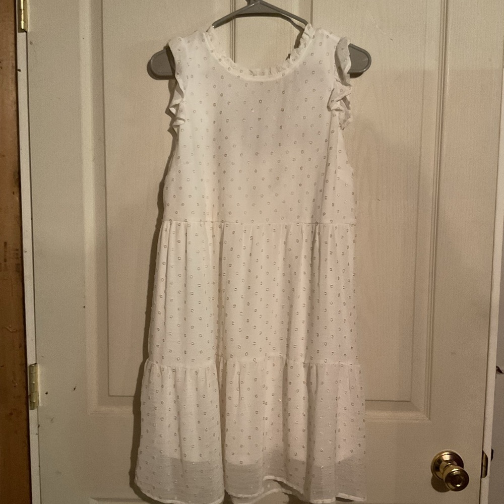 ANDREE BY UNIT White Ruffle Kids Dress